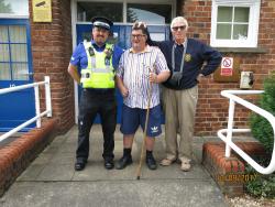 PCSO Nigel Wass with Trevor & Jonothan