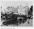 Photograph showing horses at Town Bridge area in 1890