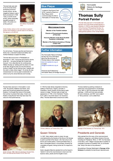 Thomas Sully leaflet