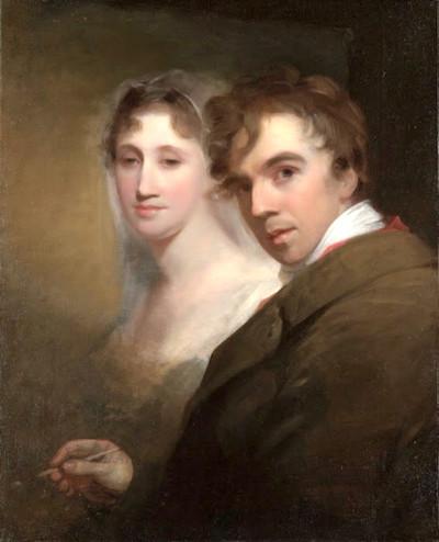 Self-Portrait of the Artist Painting His Wife, Sarah Sully c.1810. Yale University Art Gallery