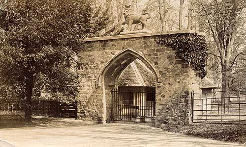 Lion Gateway to the estates built about 1530 by Sir Robert Dymoke, still standing today