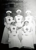 Nursing staff at old Drill Hall - Red Cross Hospital