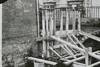 Repairs to the bridge over the River Bain, looking towards 9/11 Bridge Street.