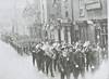 Military parade marching North.