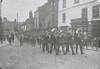 Military parade marching north.